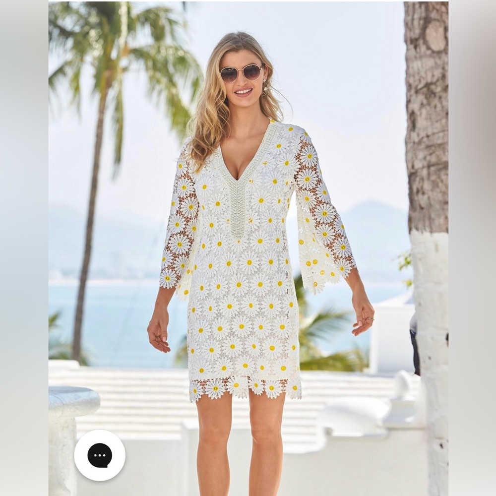 Boston Proper Daisy Crochet Dress